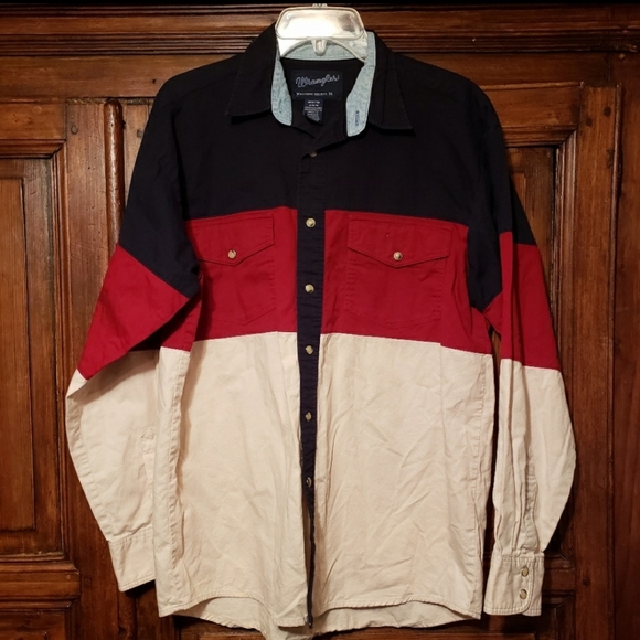 Wrangler Other - Wrangler Western Pearl Snap Shirt Americana